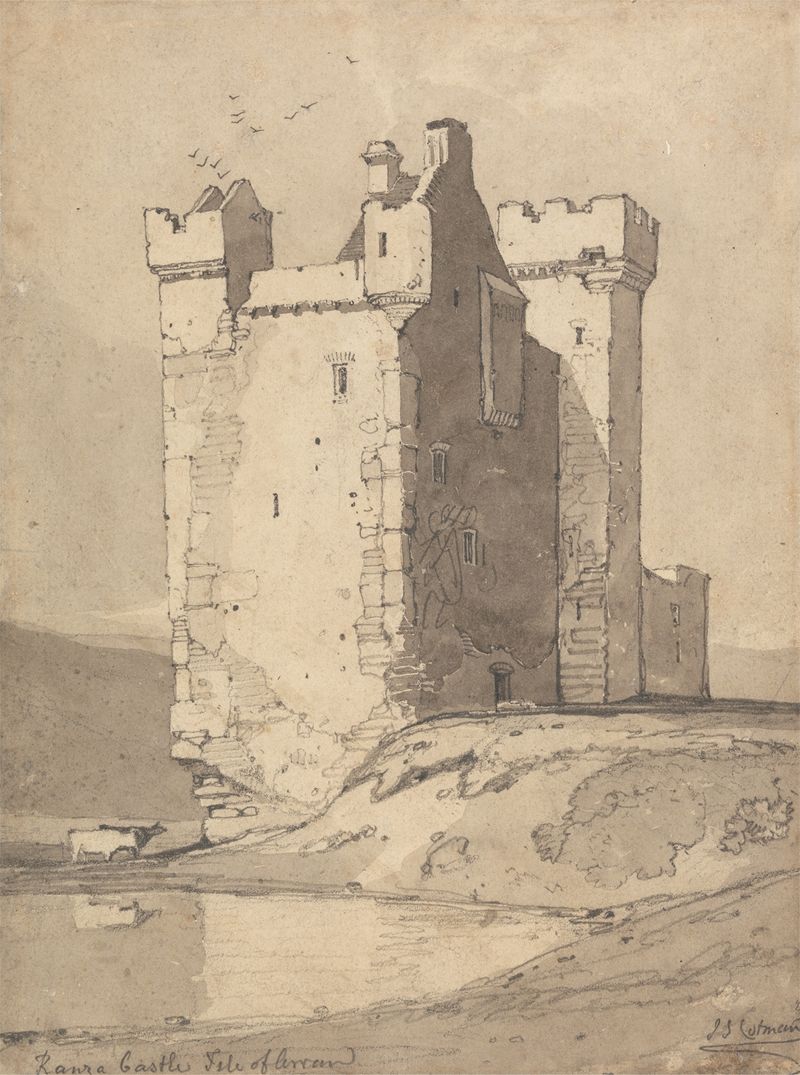 Paisagem de Loch Ranza Castle por John Sell Cotman, pintura a óleo