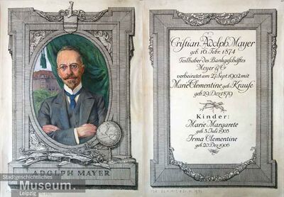 Portrait of Christian Adolph Mayer, ink on paper by W. T.