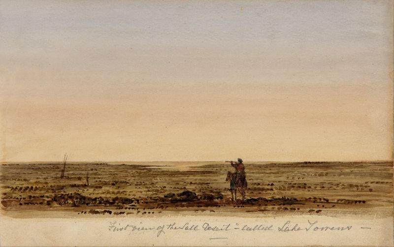 Paisagem do deserto de sal, 1843, de Edward Charles Frome