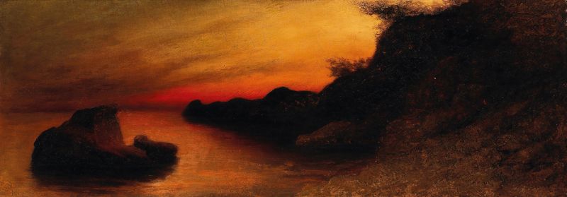 Landscape of Capri by Karl Wilhelm Diefenbach, unknown medium