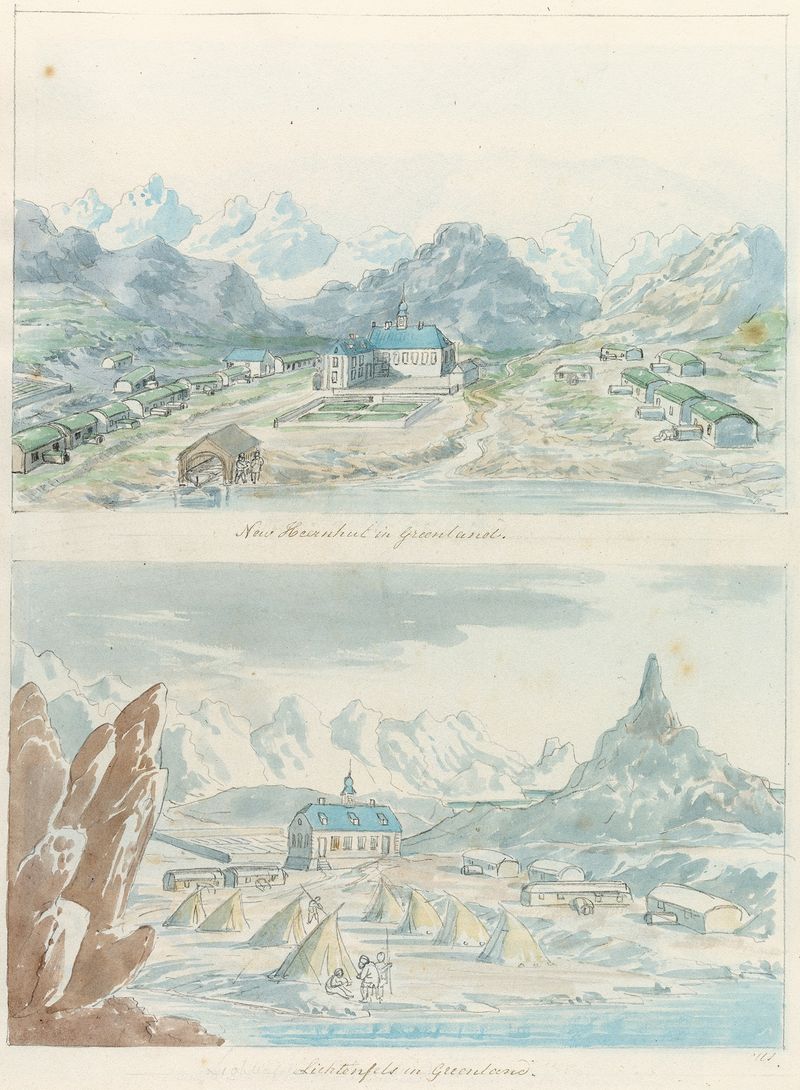 Paisagem com vegetação exuberante e montanhas distantes de Charles Hamilton Smith