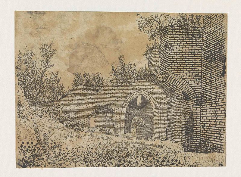 Ruinas del Castillo de Brederode, grabado de Hercules Segers
