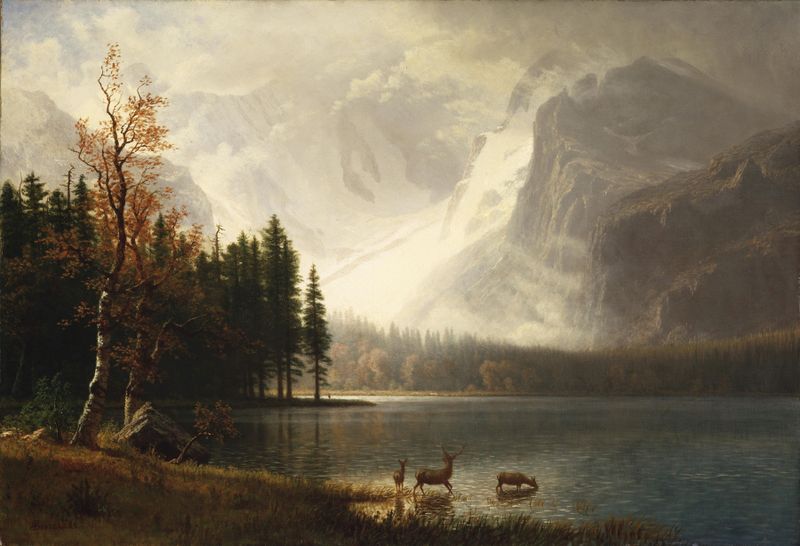 Estes Park, Colorado, Whyte’s Lake de Albert Bierstadt, óleo sobre lienzo