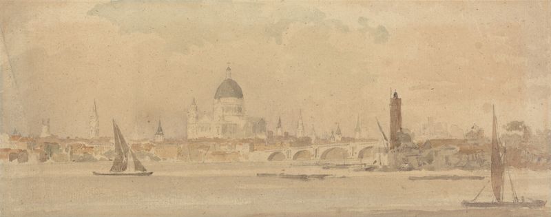 St. Paul’s and Blackfriars Bridge, Impressionism by Amelia Long