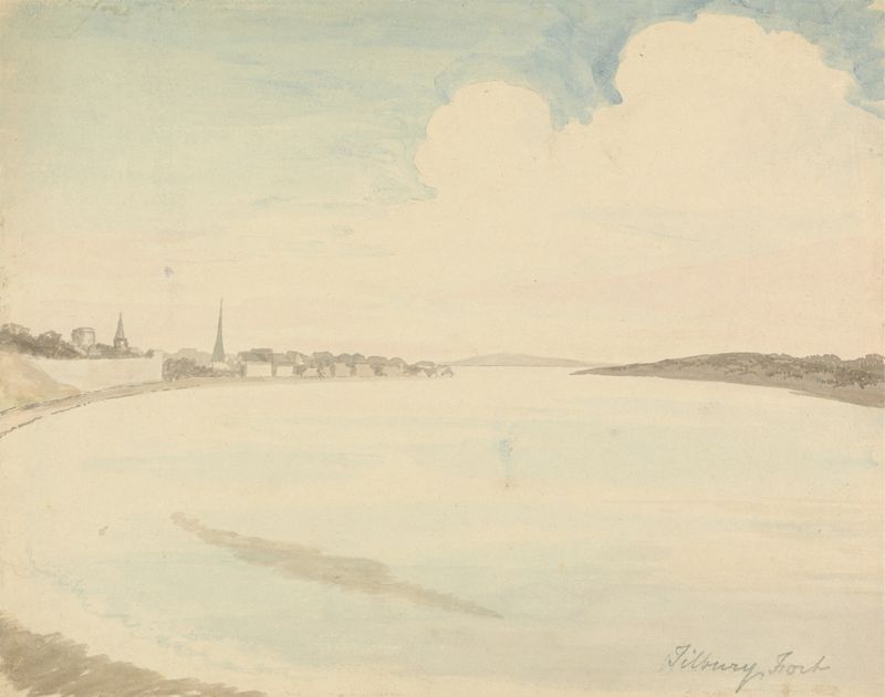 Tilbury Fort in watercolor by Edward Francis Burney