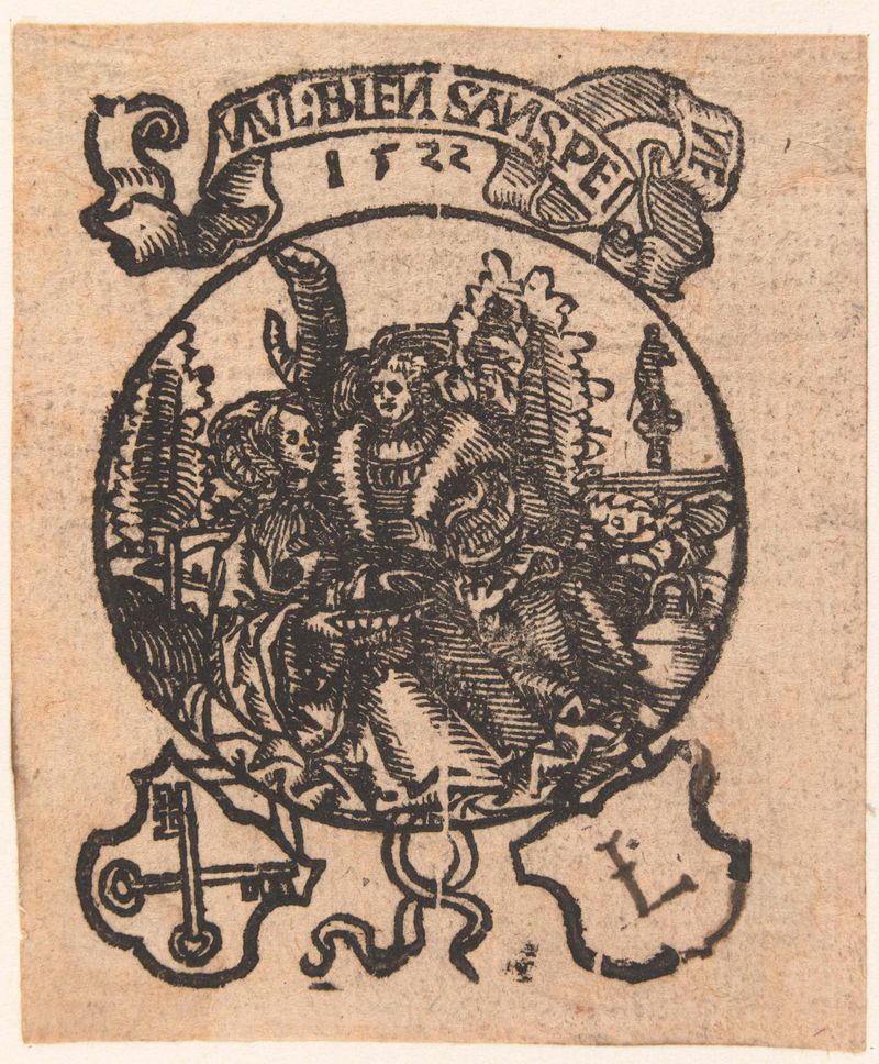 Dibujo renacentista de dos amantes abrazándose, por Unknown Artist