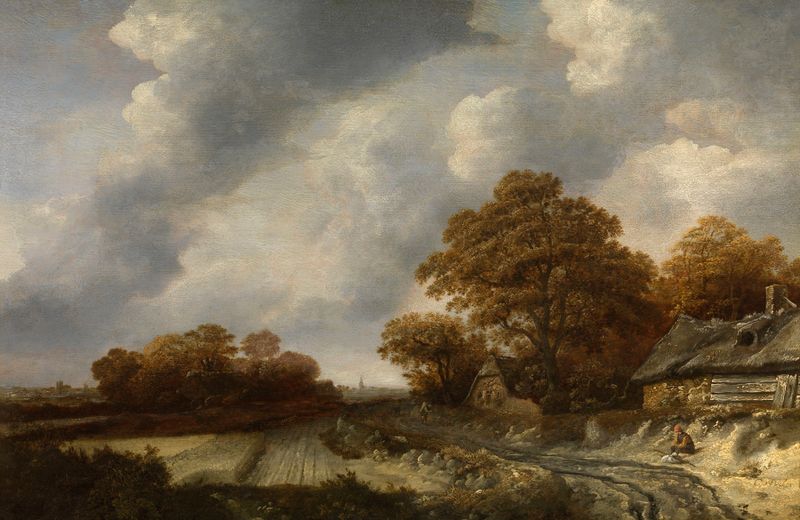 Landscape by Cornelis Gerritsz Decker, oil painting depicting lush greenery and horizon.