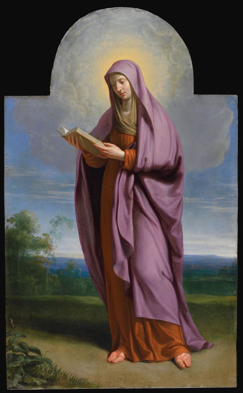 Religious copper depiction of The Virgin Mary by Philippe de Champaigne