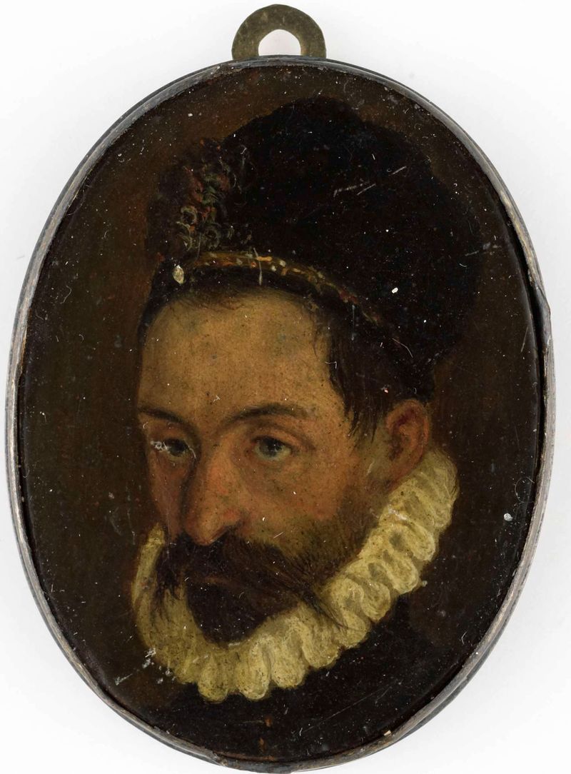 Retrato de un hombre, medio de cobre, artista desconocido, c. 1575