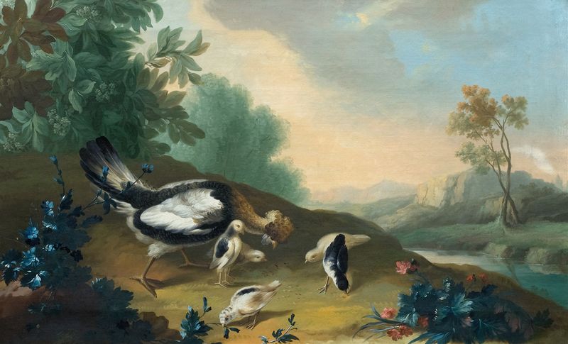 Paisaje con Aves, Romanticismo, artista desconocido