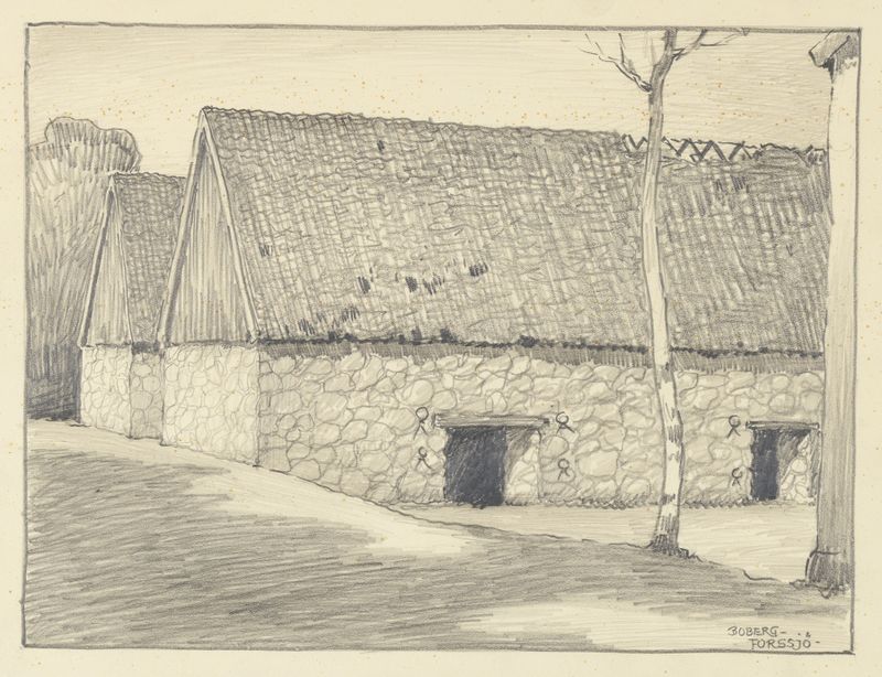 Obra de Modernismo de Ferdinand Boberg retratando arquitetura e luz.