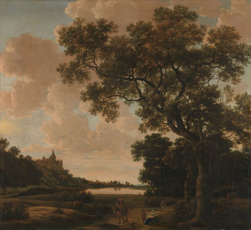 Landscape with the Schwanenburg, oil on canvas by Joris van der Haagen