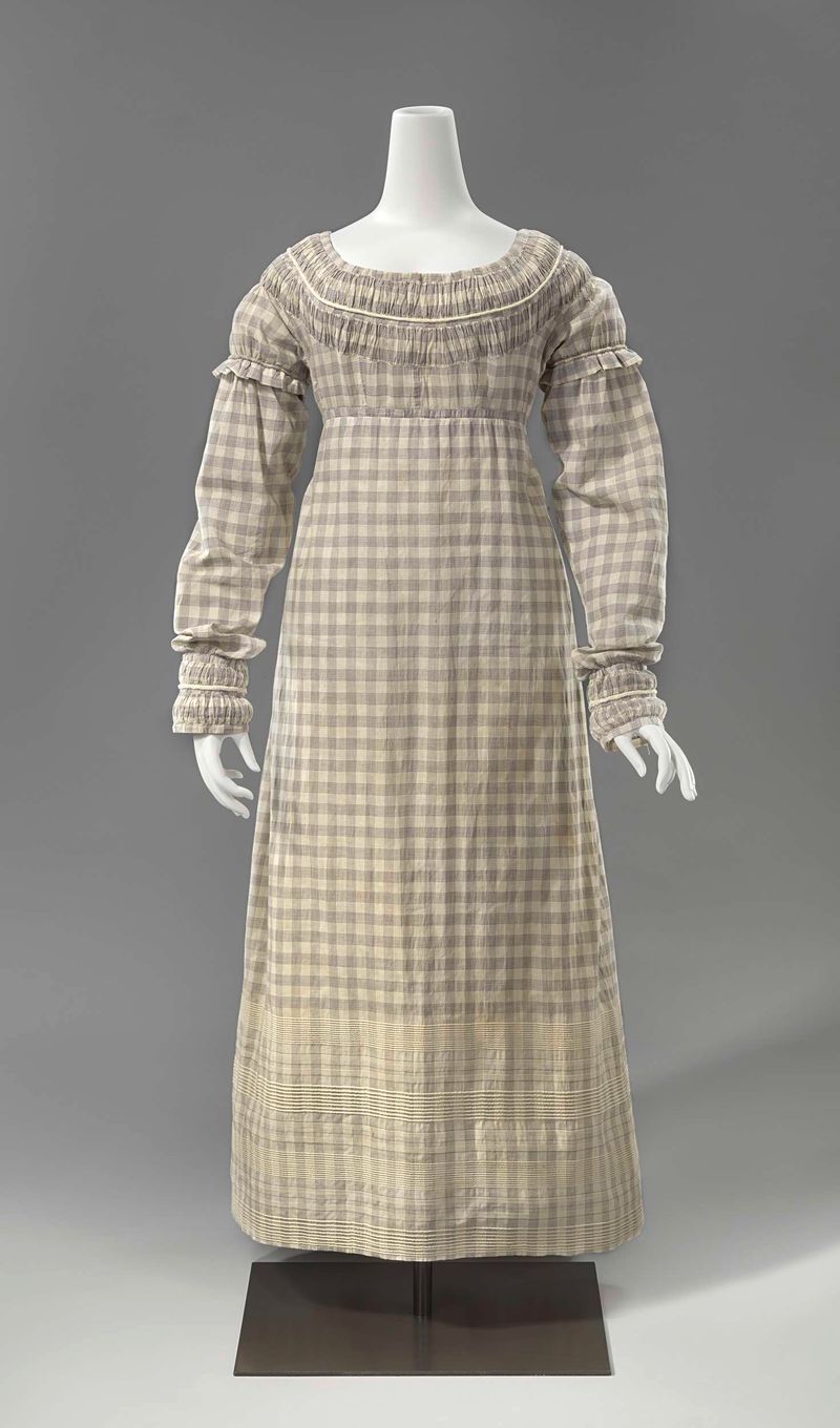 Vestido vitoriano de algodão, artista desconhecido