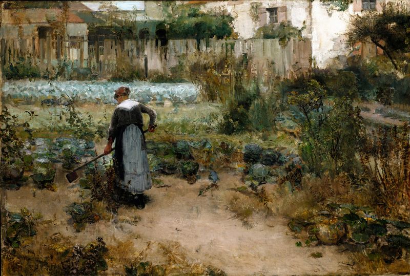 Paisaje de Novembre, Etaples de Walter Gay, pintura al óleo