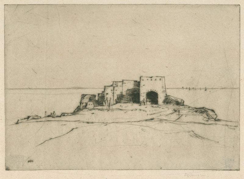 The Boddin de David Young Cameron, óleo que muestra un paisaje tranquilo con árboles