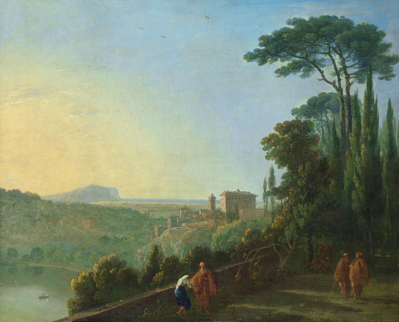 Lake Nemi and Genzano oil painting by Richard Wilson