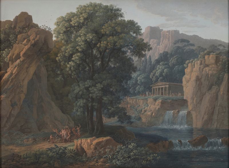 Bacchanal in a Classical Landscape, óleo sobre tela de Louis Albert Guislain Bacler d'Albe