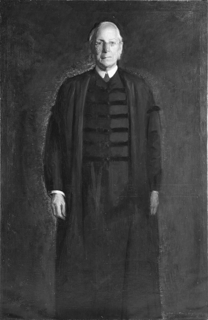Portrait of Charles William Eliot, oil on canvas by Charles Sydney Hopkinson