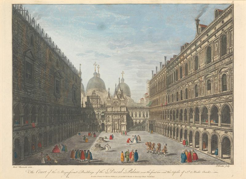 Rococo architecture of the Ducal Palace and St. Mark's Church by Thomas Bowles III