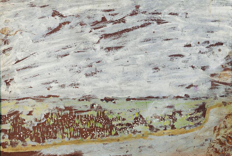 Landscape with river and village, oil on canvas by Édouard Vuillard