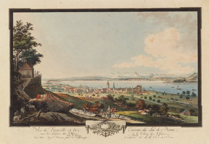 Landscape with gentle waves and serene nature by Niklaus Sprüngli, oil on canvas