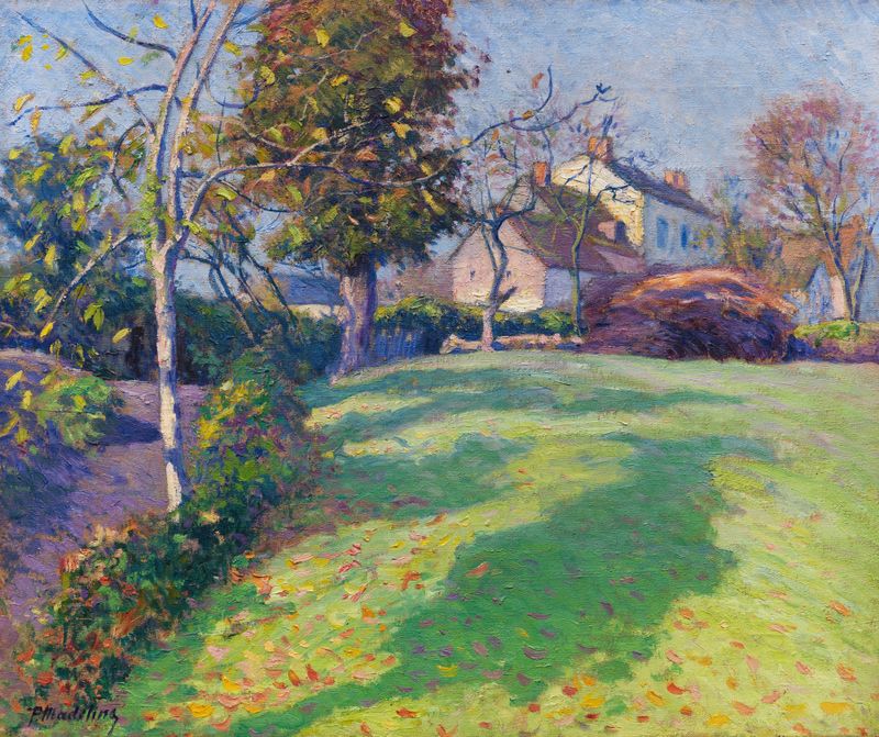 Im Garten by Paul Madeline, oil painting depicting a vibrant garden scene.