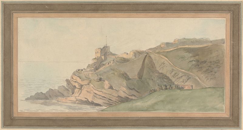 St. Catherine’s Castle at Fowey, Cornwall, watercolor on paper by Capt. Francis Grose
