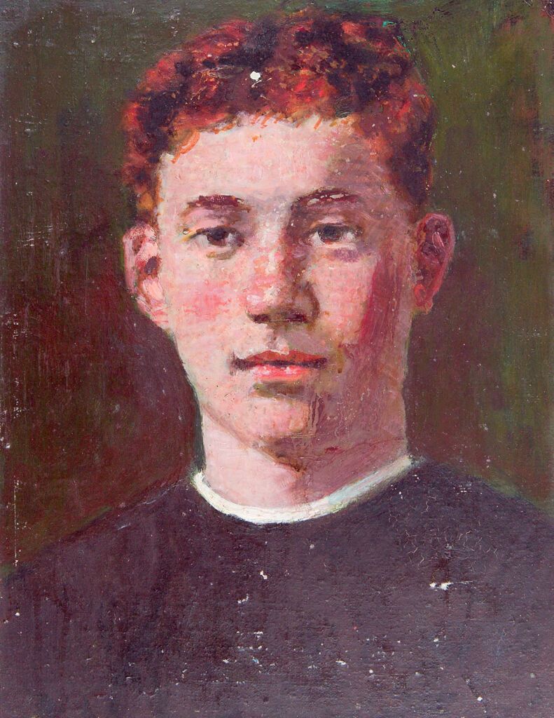 Ginger de Denman Waldo Ross, óleo sobre tela com flores laranjas vibrantes