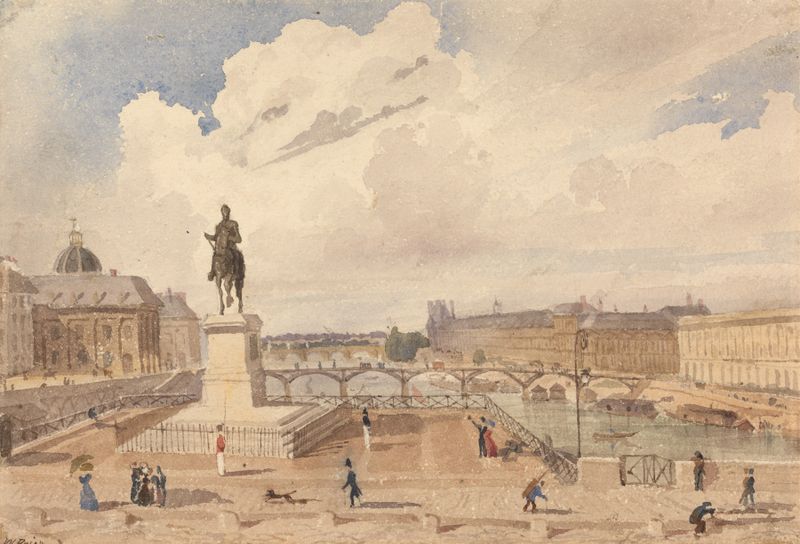 View from the Pont Neuf by William Henry Lake Price, impressionism, landscape