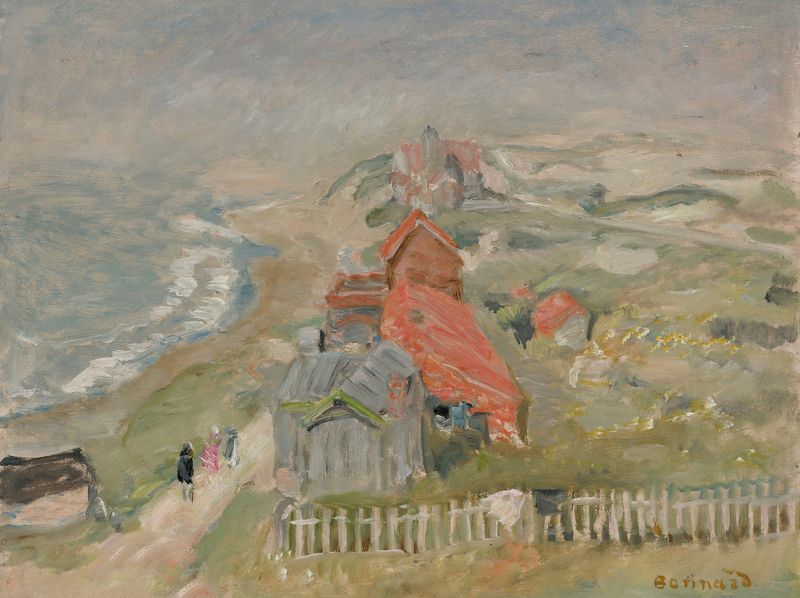 La Maison Au Bord Du Chemin Ou Maisons Sur La Falaise, oil on canvas by Pierre Bonnard