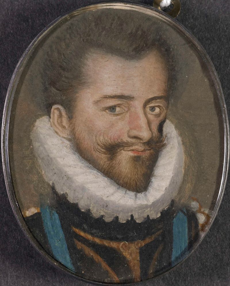 Retrato de Hendrik I van Lotharingen, óleo sobre lienzo de artista desconocido