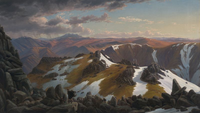 Landscape depicting the north-east view from Mount Kosciusko, oil painting by Eugène von Guérard.