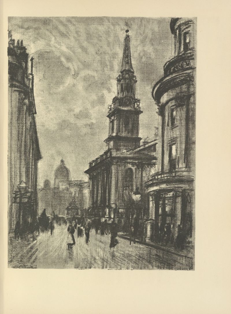 Duncannon Street, from Charing Cross de Joseph Pennell, meio desconhecido