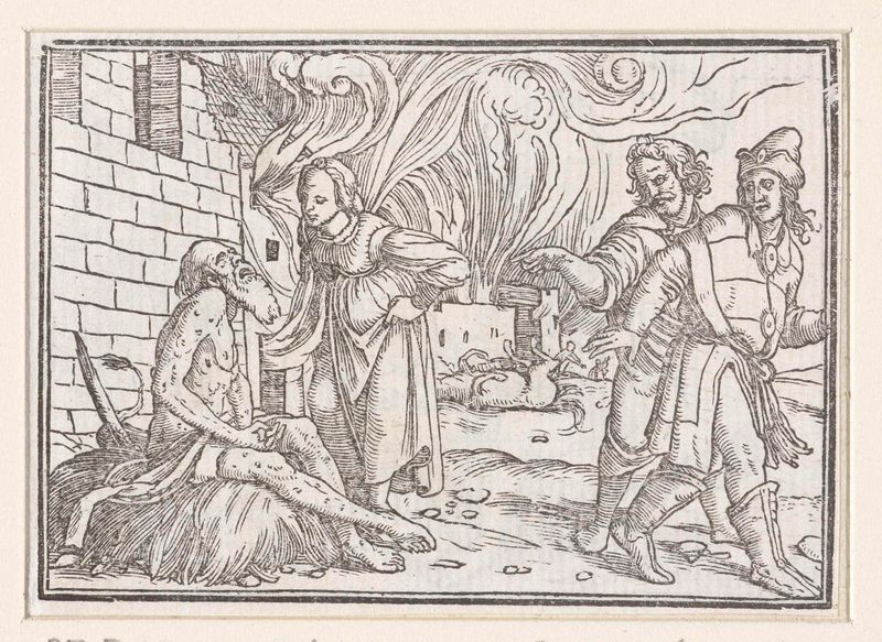 Job op de mesthoop de Hans Holbein (II), papel, representa a un hombre solitario en profunda contemplación.