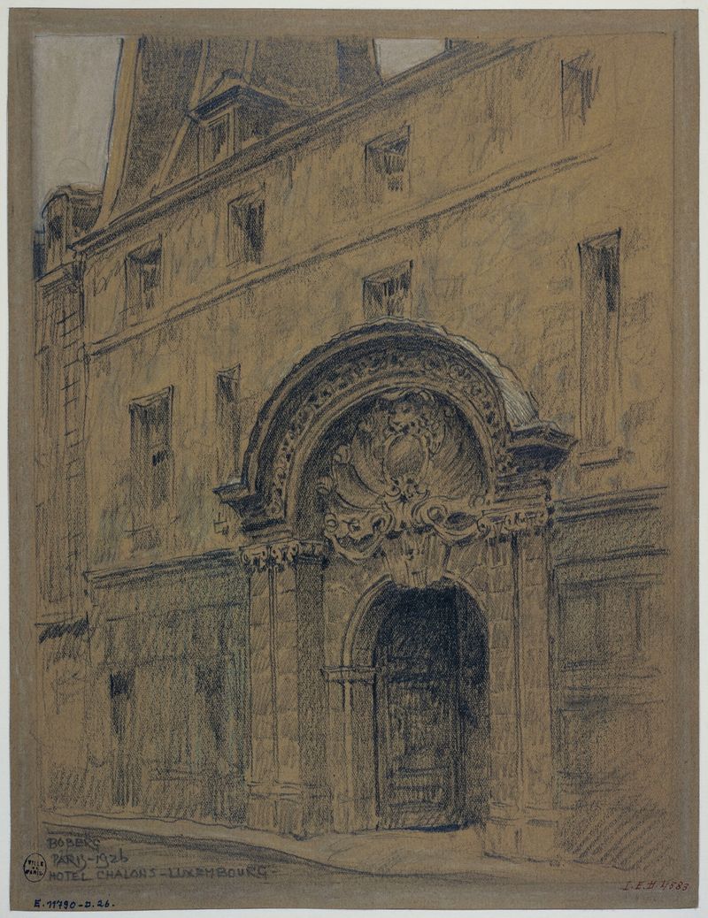 Porta do Hôtel Chalons-Luxembourg de Ferdinand Boberg, estilo Art Nouveau