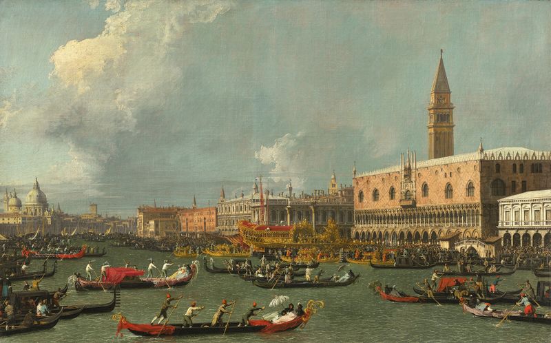 Venice, the Return of the Bucintoro on Ascension Day, oil on canvas by Canaletto