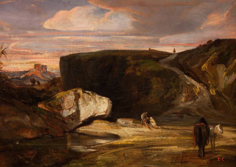 Landscape with the Good Samaritan, oil on canvas by Alexandre-Gabriel Decamps