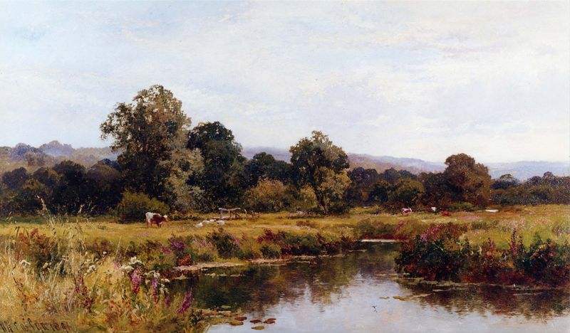 Paisaje de Verano en el río Rother de Walter Caffyn, medio desconocido