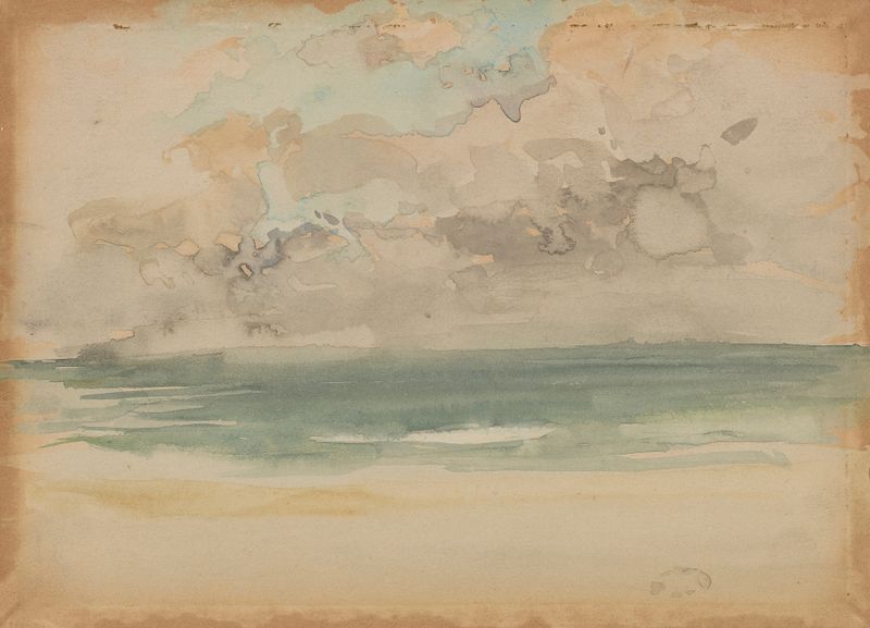 The Ocean Wave de James Abbott McNeill Whistler, óleo sobre lienzo que representa una poderosa ola del océano.