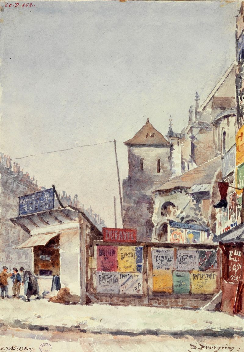 Palissade autour de l’église Saint-Nicolas by Marie-Désiré Bourgoin, medium unknown