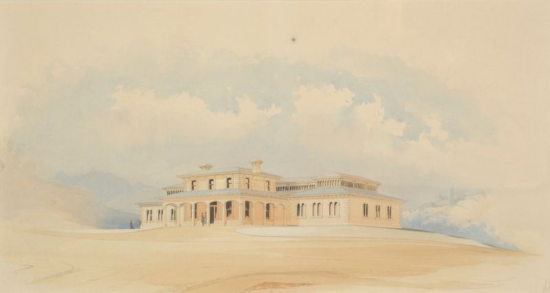 Museo Colonial de Wellington de George O'Brien, arquitectura victoriana, pintura al óleo