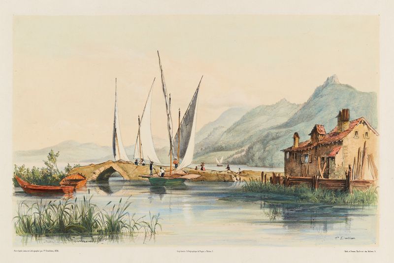 Landscape by Frédéric-François d' Andiran, medium unknown