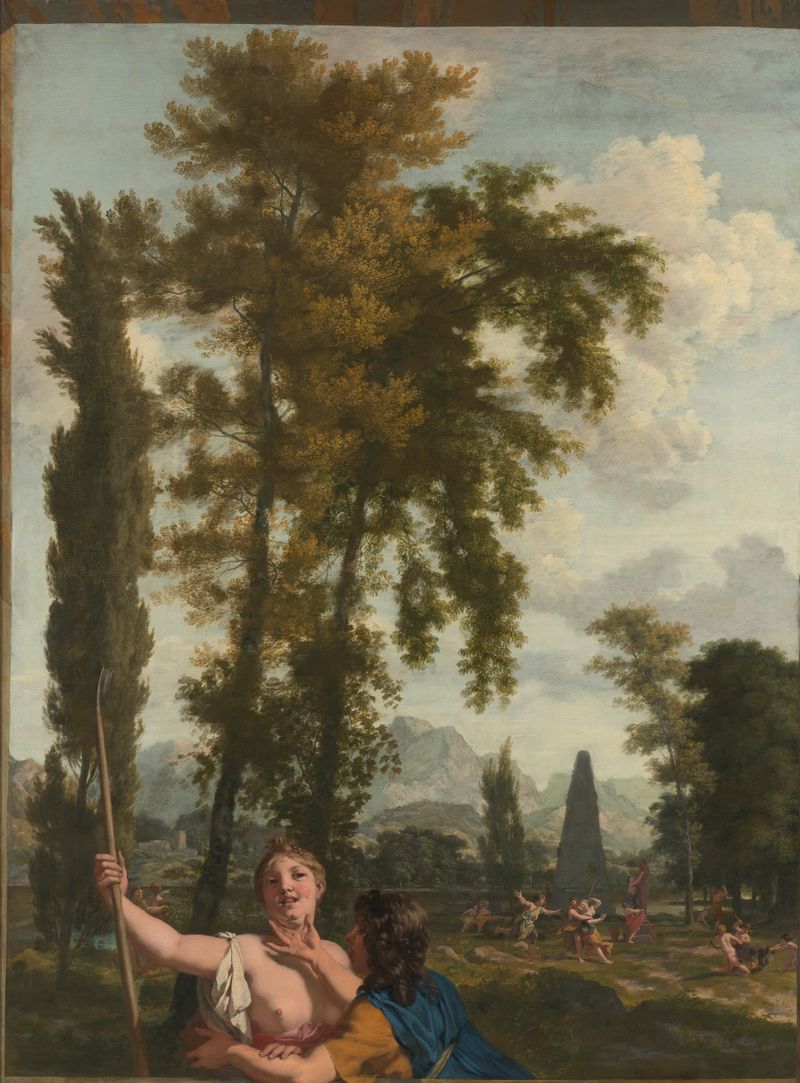Italian Landscape with Shepherd and Shepherdess, oil on canvas by Gerard de Lairesse