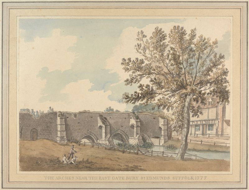 The Arches Near the East Gate, watercolor on paper by Capt. Francis Grose