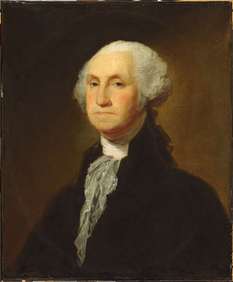Retrato de George Washington, óleo sobre lienzo, artista no identificado