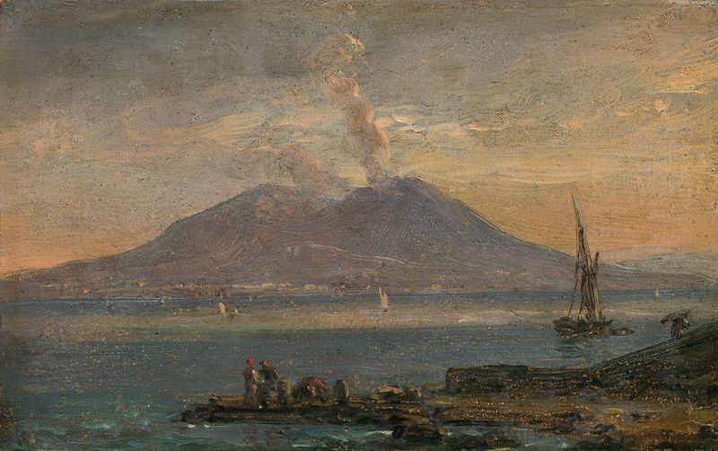 Vesuvius visto de Posillipo, óleo sobre tela de Johan Christian Dahl