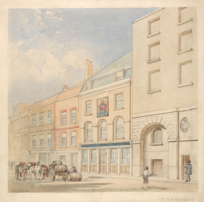 Victorian architecture of the Prince Albert building by Thomas Hosmer Shepherd