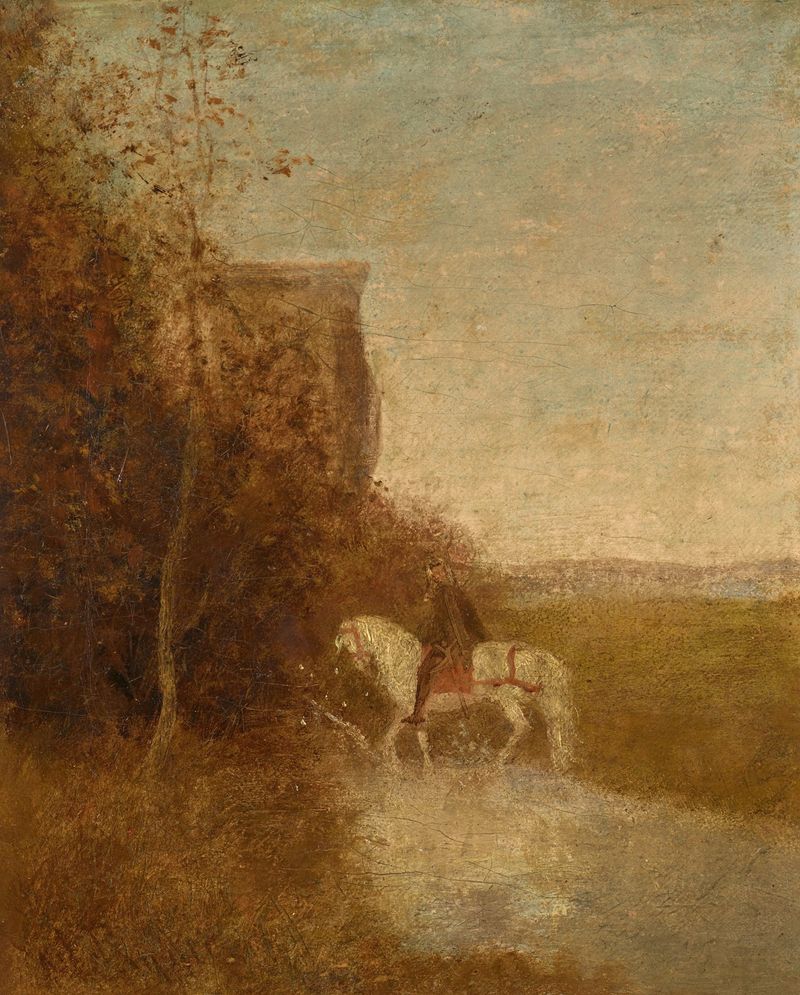 Escena marina en óleo de Albert Pinkham Ryder