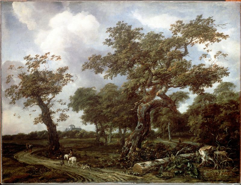 A Wood near The Hague, with a view of the Huis ten Bosch, oil painting by Jan Van Kessel The Elder