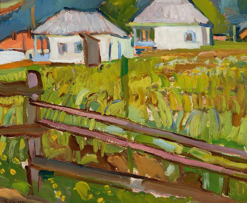 Paisaje de Zygmunt Waliszewski, expresionismo, pintura al óleo